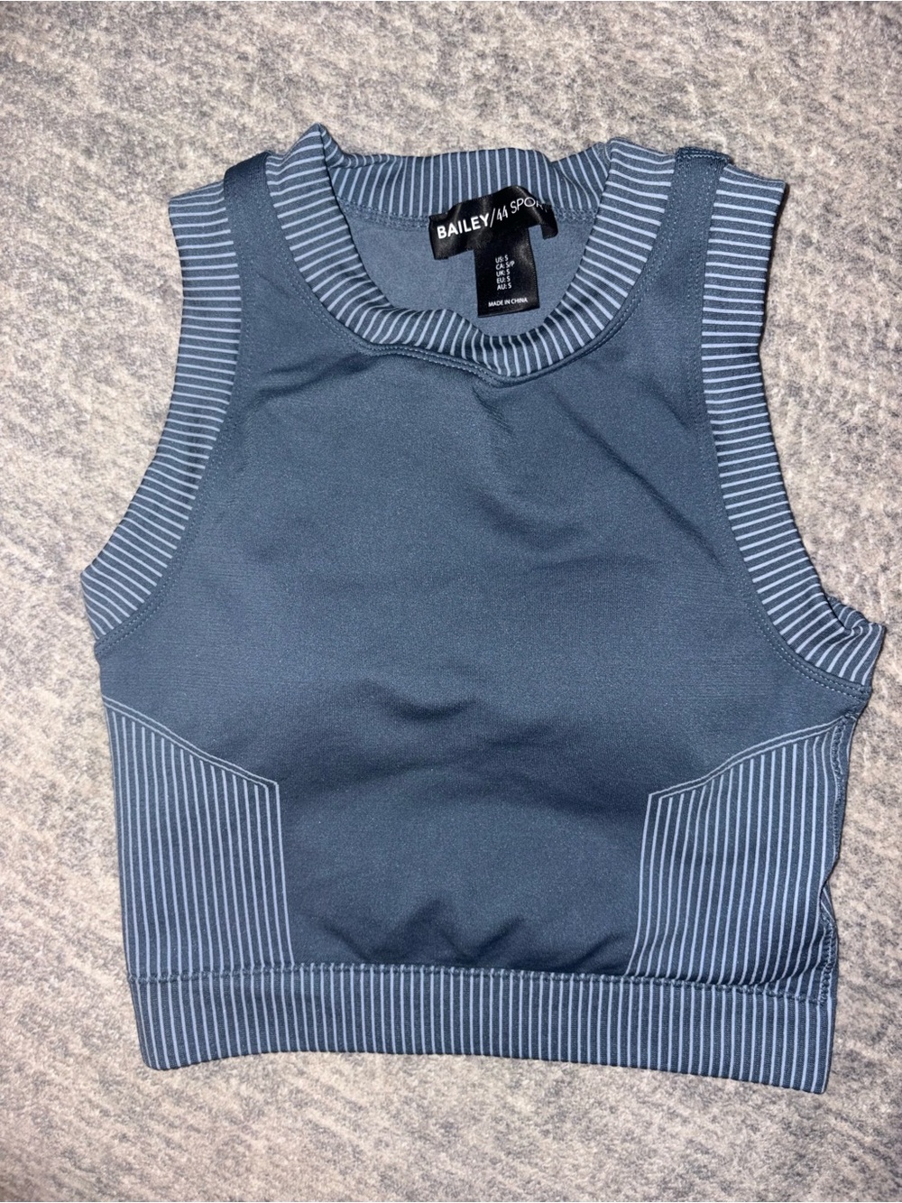 Bailey 44 Steel Blue Striped Crop Tank